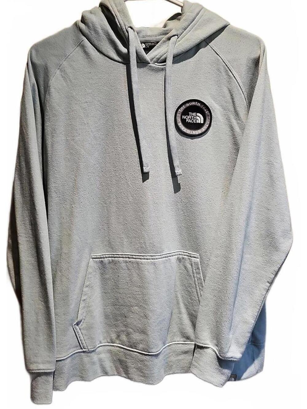 The North Face patch hoodie size L